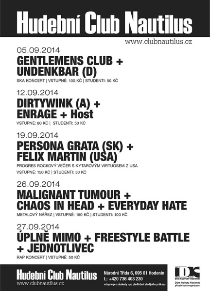 Program Club Nautilus Hodonín